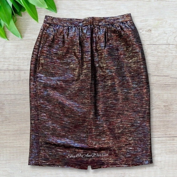 J.Crew Collection multicolor metallic tinsel pencil skirt *shop@iAmWarrior - Picture 5 of 11